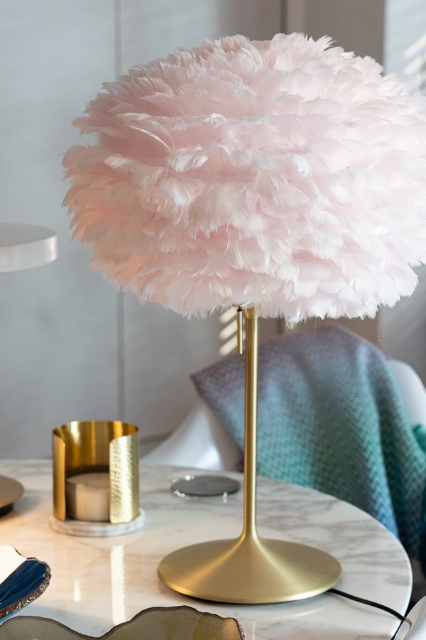 LAMPE PLUME ROSE
