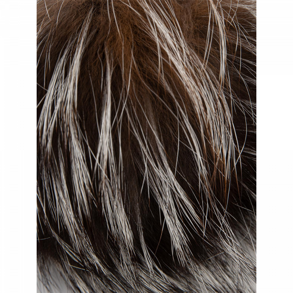 Porte-clés Boule fourrure naturelle - Coloris Porc-épic – Image 2