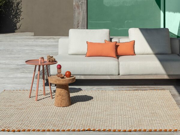 Tapis Lace Tricolore white sand mango – Image 2