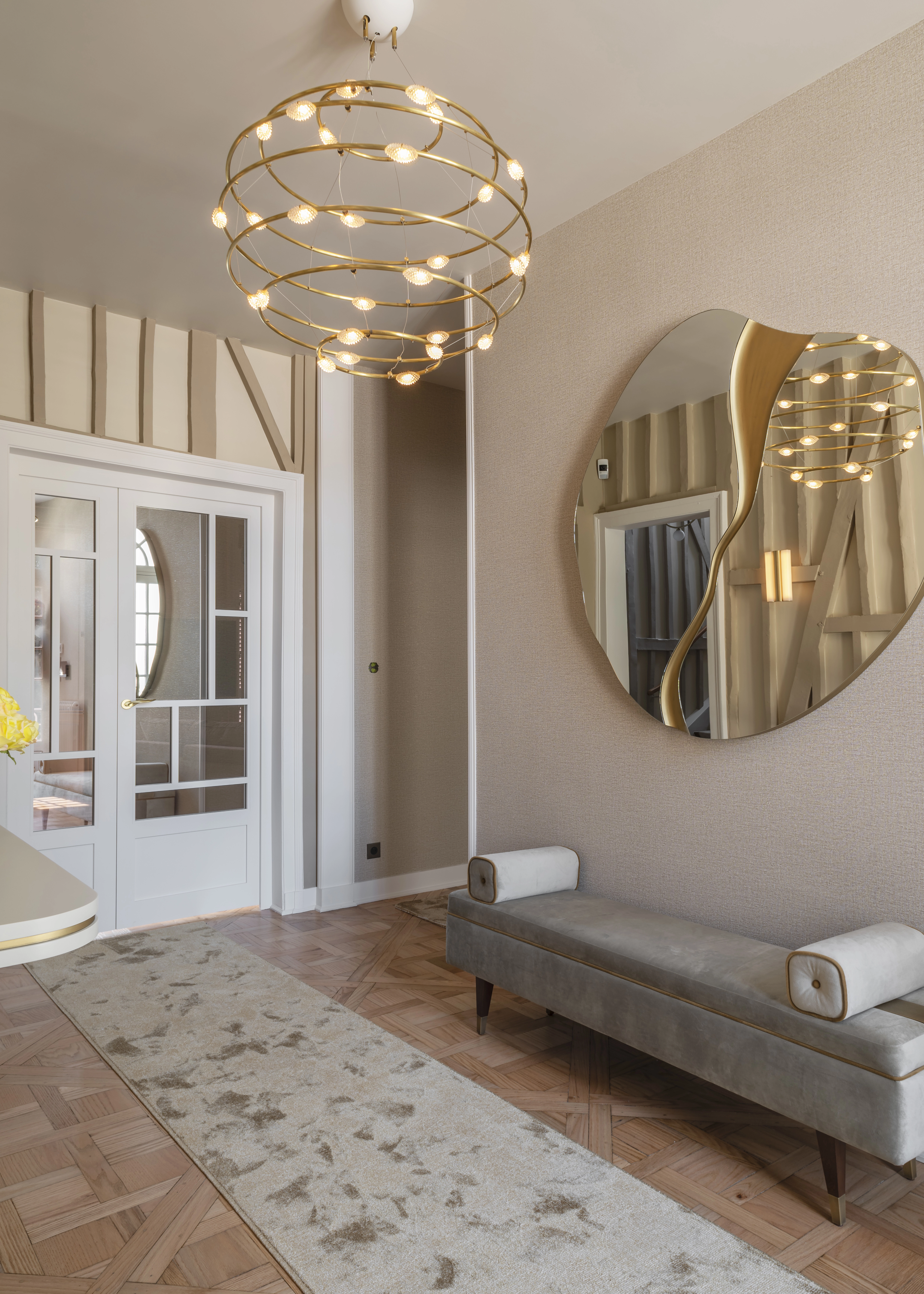 entrée rénové dans un manoir à Rennes par une designer d'espaces