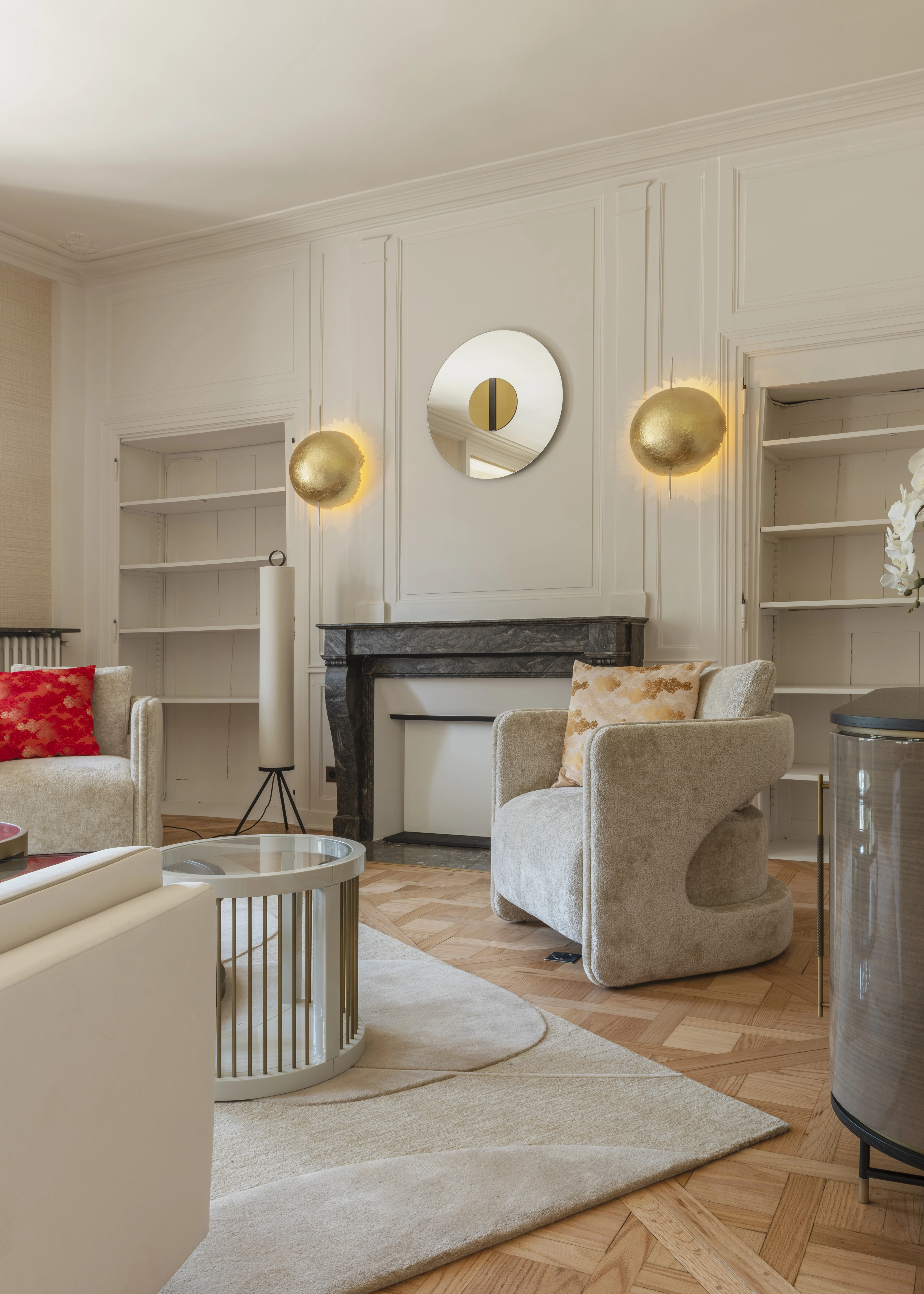 salon moderne et chic dans un manoir à Rennes