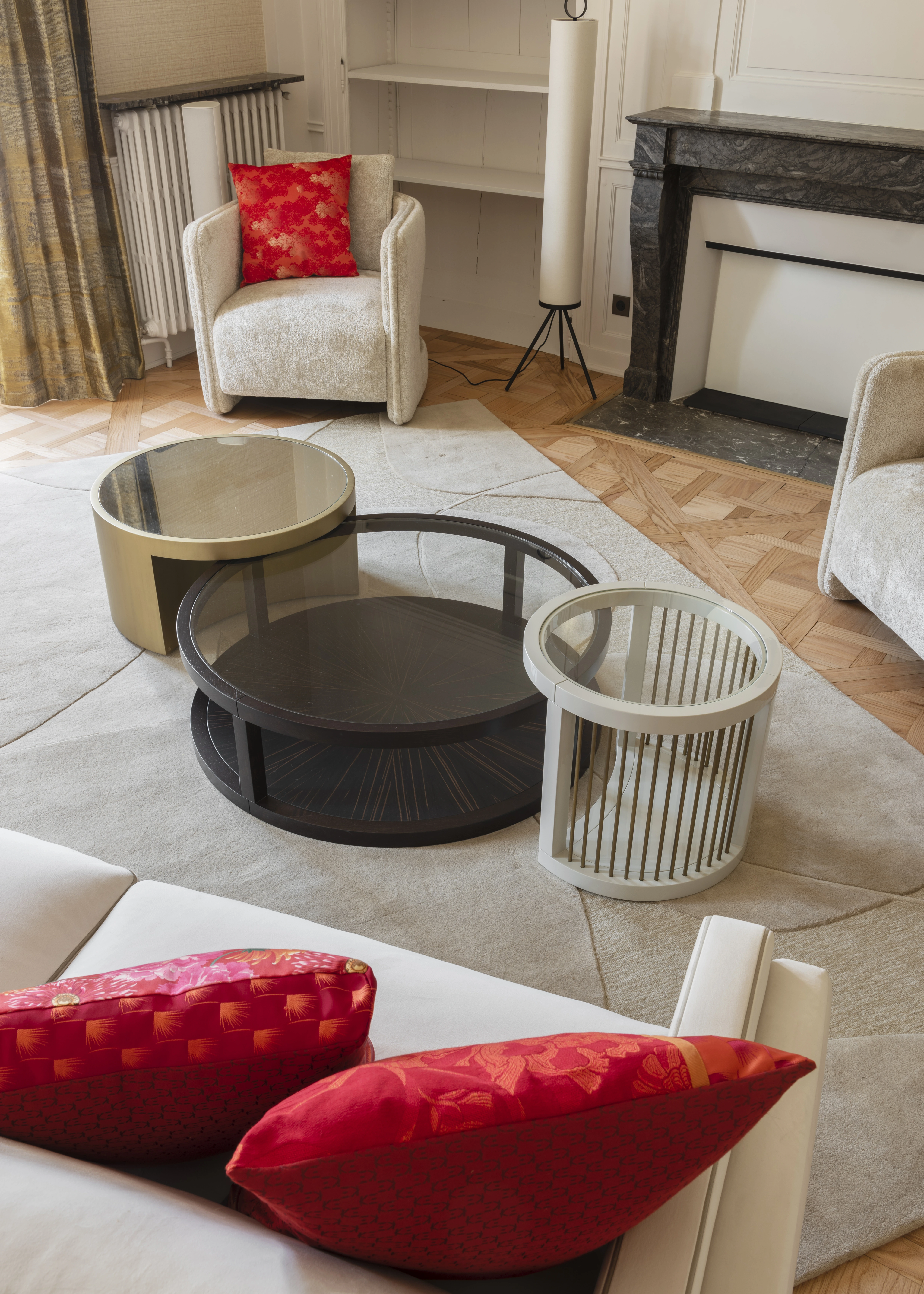 salon moderne et chic dans un manoir à Rennes